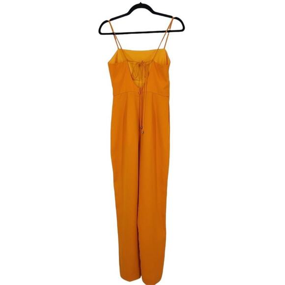 C/MEO Collective Orange Strappy Adjustable Back Jumpsuit Size Small - Picture 3 of 3